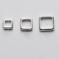 925 Sterling Silver Frame Bead Square silver color Sold By PC