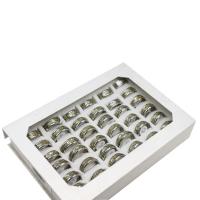 ステンレス鋼の指環, ステンレス, ユニセックス, ミックスカラー, 8mm, 36パソコン/ボックス, 売り手 ボックス