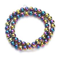 Hämatit Perle, rund, DIY, gemischte Farben, verkauft per 16 ZollInch Strang