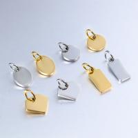Stainless Steel Tag Charm 304 Stainless Steel plated DIY Sold By Bag