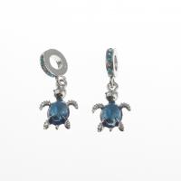 European Style Zinc Alloy Dangle Beads Animal with rhinestone mixed colors Sold By PC