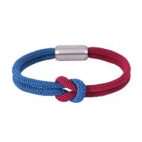 Milan Cord Bracelet with Stainless Steel fashion jewelry & woven pattern Sold By PC