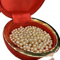 Akoya Cultured Pearls Beads Round DIY golden yellow 4-4.5mm Sold By PC