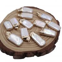 Freshwater Pearl Pendants with Brass plated mixed colors Sold By Bag