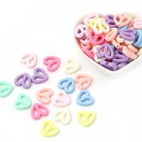 Akril nakit Beads, Srce, možete DIY, multi-boji, 17x16mm, 980računala/Torba, Prodano By Torba