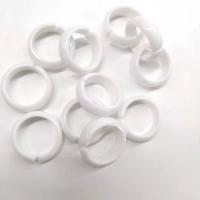 Acrylic Open Jump Ring injection moulding DIY white Sold By Bag