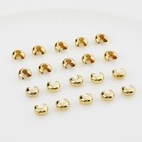 metal Perla de posicionamiento, Luna, chapado en oro de 14 K, Bricolaje & diverso tamaño para la opción, libre de níquel, plomo & cadmio, Vendido por UD