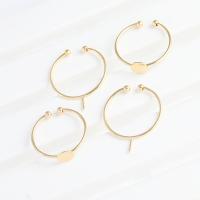 Brass Interchangeable Bead Ring gold color plated DIY 1mm Sold By PC