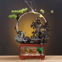 Resin Aquarium Fountain Ornament, plated, for home and office & durable, 450x420x230mm, Sold By PC
