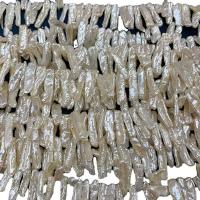 Perles de nacre de culture d'eau douce Biwa, perle d'eau douce cultivée, DIY, blanc, 5-7mm, Vendu par 38 cm brin