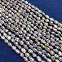 Reborn odlad sötvattenspärla pärlor, Freshwater Pearl, DIY, purpur, 6-7mm, Såld Per 38 cm Strand