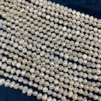 Koraliki z hodowlanych pereł słodkowodnych, Perła naturalna słodkowodna, DIY, biały, 7-8mm, sprzedawane na 38 cm Strand