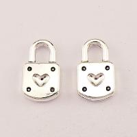 Zinc Alloy Pendants Lock plated silver color Sold By Bag