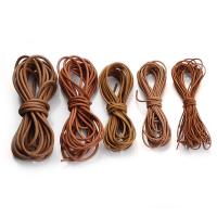 Cuerdas de Cuero, cordón de cuero, Sienna, 5m/Bolsa, Vendido por Bolsa