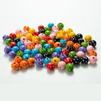 Wood Beads Schima Superba Round painted DIY 16mm Sold By PC
