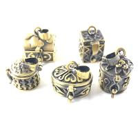 Brass Cinerary Casket Pendant plated can open and put into something nickel lead & cadmium free Sold By PC