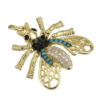 Cubic Zirconia Micro Pave Brass Pendant Insect plated micro pave cubic zirconia Approx 2mm Sold By Lot