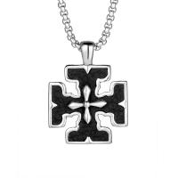 Titanium Steel Pendants with PU Leather Cross fashion jewelry Sold By PC