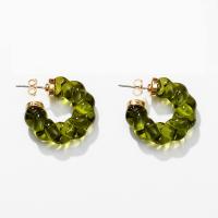Plastic Stud Earring, mode sieraden & voor vrouw, meer kleuren voor de keuze, 26mm, 8mm, Verkocht door pair