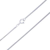 925 Sterling Silver Necklace Chain, platinum plated, Unisex & different size for choice & box chain, Sold By Strand