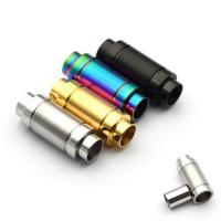 Rostfritt stål magnetlås, ROSTFRITT STÅL, plated, fler färger för val, 24x9mm, Innerdiameter:Ca 6mm, 10PC/Lot, Säljs av Lot