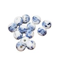 Nyomtatás Porcelán gyöngyök, Kerek, DIY, kevert színek, 12mm, 200PC-k/Bag, Által értékesített Bag