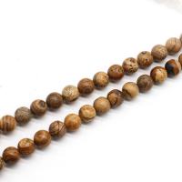 Natural Picture Jasper Beads Round DIY mixed colors Sold Per 38 cm Strand