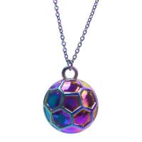 Zinc Alloy Pendants Football colorful plated fashion jewelry multi-colored Sold By PC