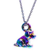 Zinc Alloy Animal Pendants Dog colorful plated fashion jewelry multi-colored Sold By PC