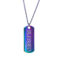 En alliage de zinc message Pendentifs, Placage coloré, bijoux de mode & avec le motif de lettre, multicolore, 8x2x21mm, Vendu par PC