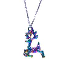 Zinc Alloy Animal Pendants Deer colorful plated fashion jewelry multi-colored Sold By PC