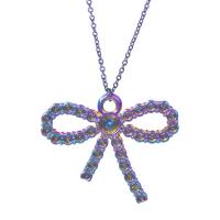 Zinc Alloy Bowknot Pendants colorful plated fashion jewelry multi-colored Sold By PC
