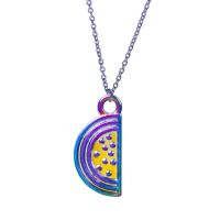 Zinc Alloy Fruit Shape Pendants Watermelon colorful plated fashion jewelry multi-colored Length 45 cm Sold By PC