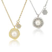925 Sterling Stříbrný perlový náhrdelník, 925 Sterling Silver, s Sladkovodní Pearl, s 1.96inch extender řetězce, oválný řetězu & pro ženy, více barev na výběr, 14x17.3mm, 6mm, 8.3mm, Prodáno za Cca 15.74 inch Strand