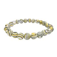 Gemstone Bracelets Malachite Unisex yellow Length Approx 15 Inch Sold By PC