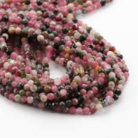 Tourmaline Beads Round DIY & faceted mixed colors Sold Per 38 cm Strand