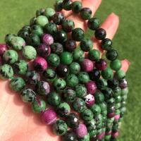Ruby in Zoisite Beads Round DIY & faceted mixed colors Sold By G