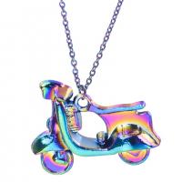 Vehicle Shaped Tibetan Style Pendants, colorful plated, fashion jewelry, multi-colored, 23x18mm, Length:50 cm, Sold By PC