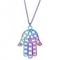 Zinc Alloy Hand Pendants colorful plated fashion jewelry multi-colored Length 45 cm Sold By PC