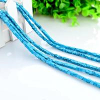 Turquoise Beads Cube polished DIY blue Sold By Strand