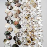 Perles de coquillage noire, coquille noire, larme, poli, DIY, couleurs mélangées, Vendu par 39 cm brin