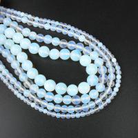 Perles opales de mer, Opaline, Rond, poli, DIY, transparent, Vendu par 39 cm brin