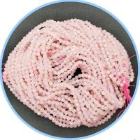 Luonnollinen Ruusukvartsi helmiä, Pyöreä, kiiltävä, tee-se-itse & kasvot, vaaleanpunainen, Myyty Per 39 cm Strand