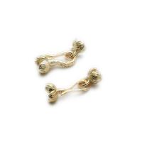 Brass Clasp Flower 14K gold plated DIY nickel lead & cadmium free 16mm 9mm Sold By PC