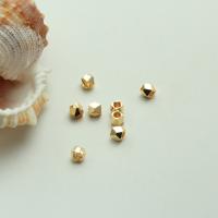Messing spacer perler, Polygon, 14K forgyldt, du kan DIY & forskellig størrelse for valg, nikkel, bly & cadmium fri, Solgt af PC
