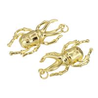 Brass Jewelry Pendants Insect gold color plated Approx 2mm Sold By Lot