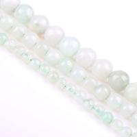 Perles de jadite, jade, Rond, poli, DIY, couleurs mélangées, Vendu par 39 cm brin