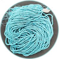 Perline in turchese, turchese naturale, Cerchio, lucido, DIY & sfaccettati, blu, Venduto per 39 cm filo