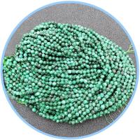 Malakit perler, Runde, poleret, du kan DIY & facetteret, grøn, Solgt Per 39 cm Strand