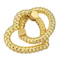 Brass tavaszi Ring Kapcsos, Sárgaréz, arany színű aranyozott, 18*17mm,14*18mm, 10PC-k/Lot, Által értékesített Lot